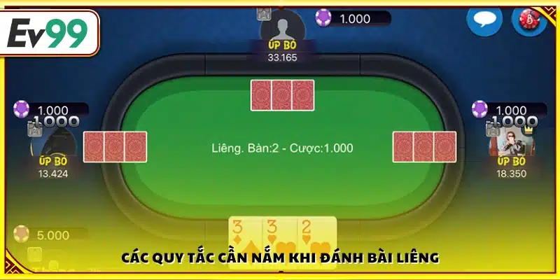 Các nguyên tắc cần ghi nhớ trong cách chơi liêng